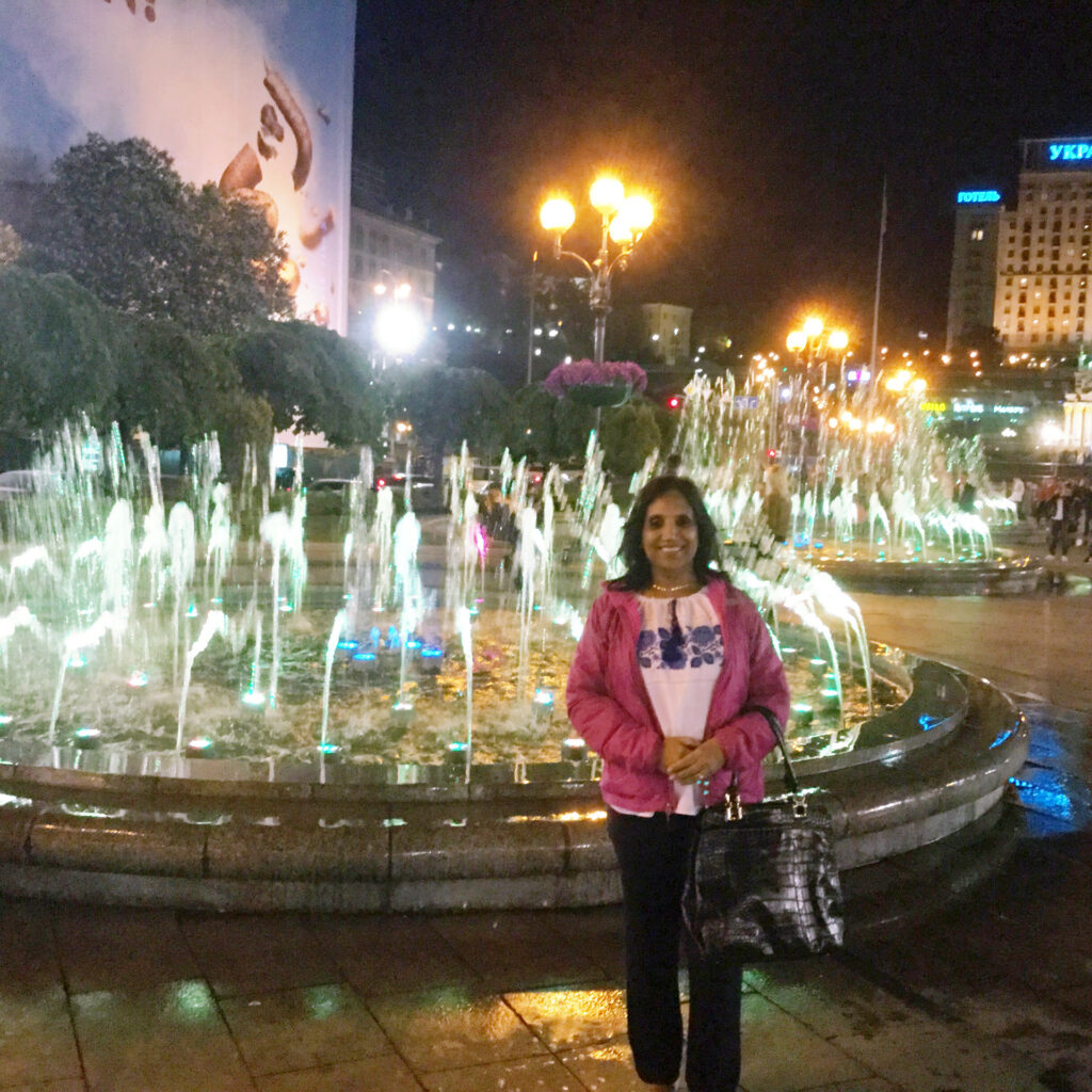 Fountains abound in the city center in the summertime