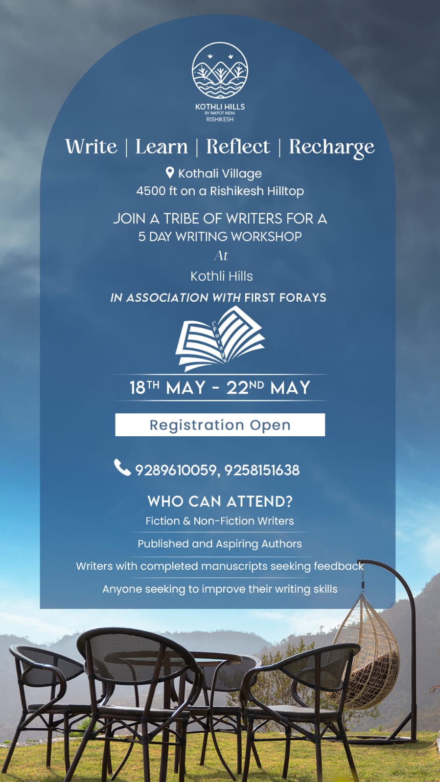 Writers retreat 18-11 May 2024